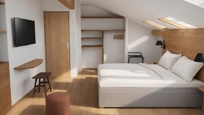 Quarto casal ou duplo premium | Cofres nos quartos, escrivaninha, cortinas blackout