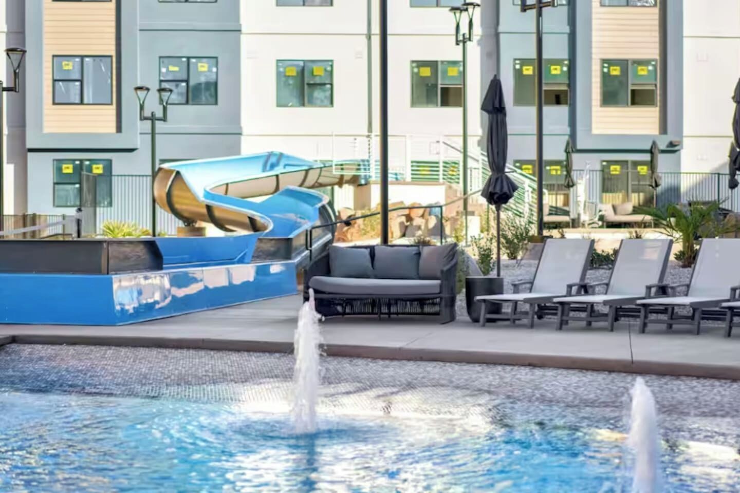 A heated pool