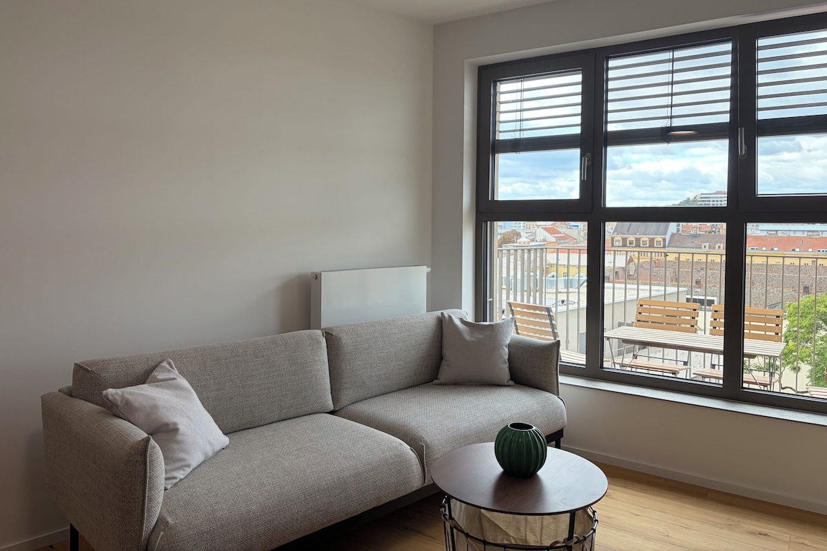 Departamento exclusivo, vista al patio | Área de sala de estar
