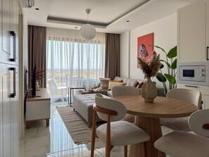 Living area - Qoople Elize A39 - Cozy 1-bedroom apartment in Alanya (Alanya)