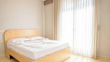 Desk, iron/ironing board, travel crib, WiFi (free)