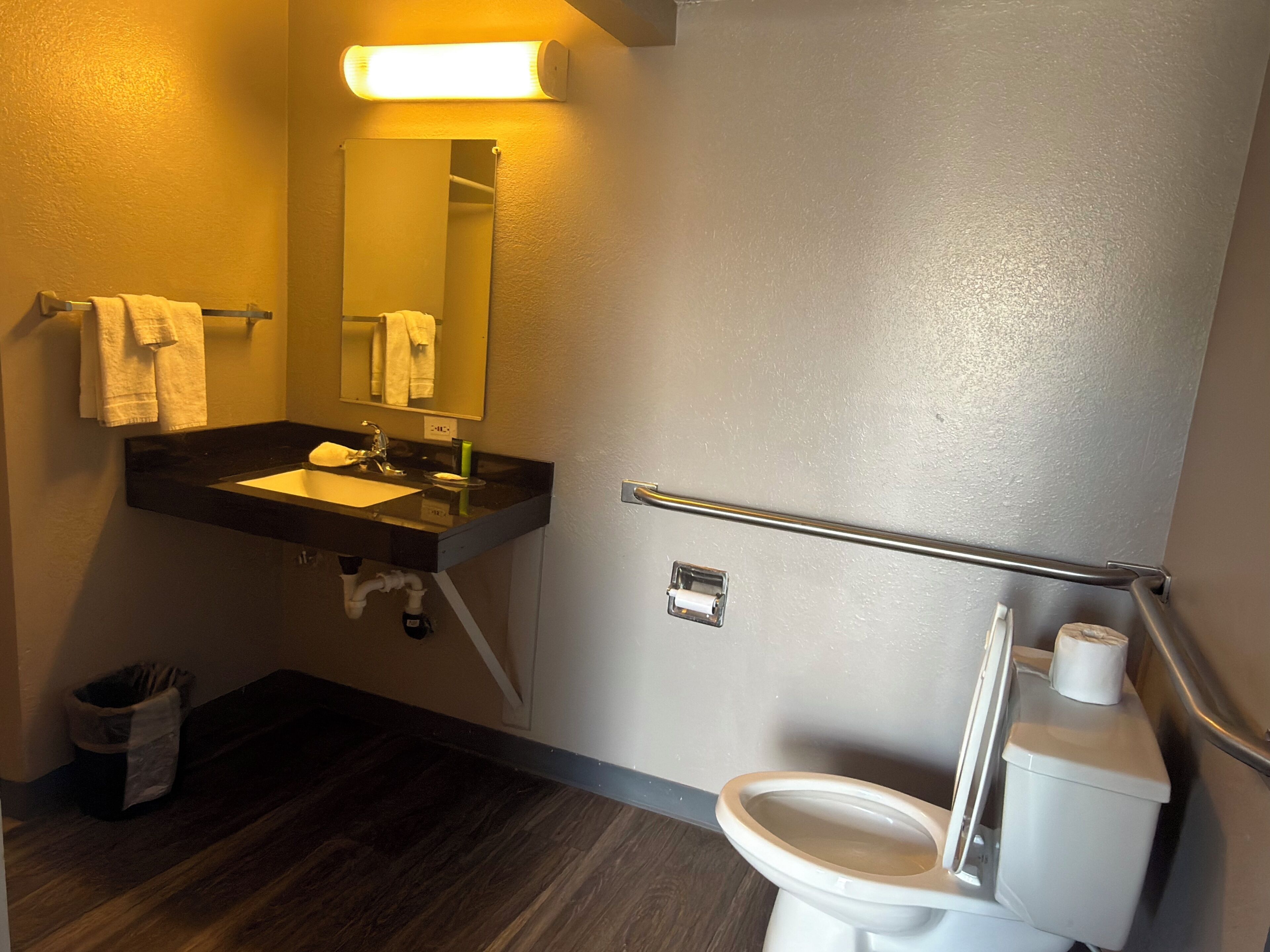 Basic Room, Shower Grab Bars | Bathroom | Shower, free toiletries, towels, soap
