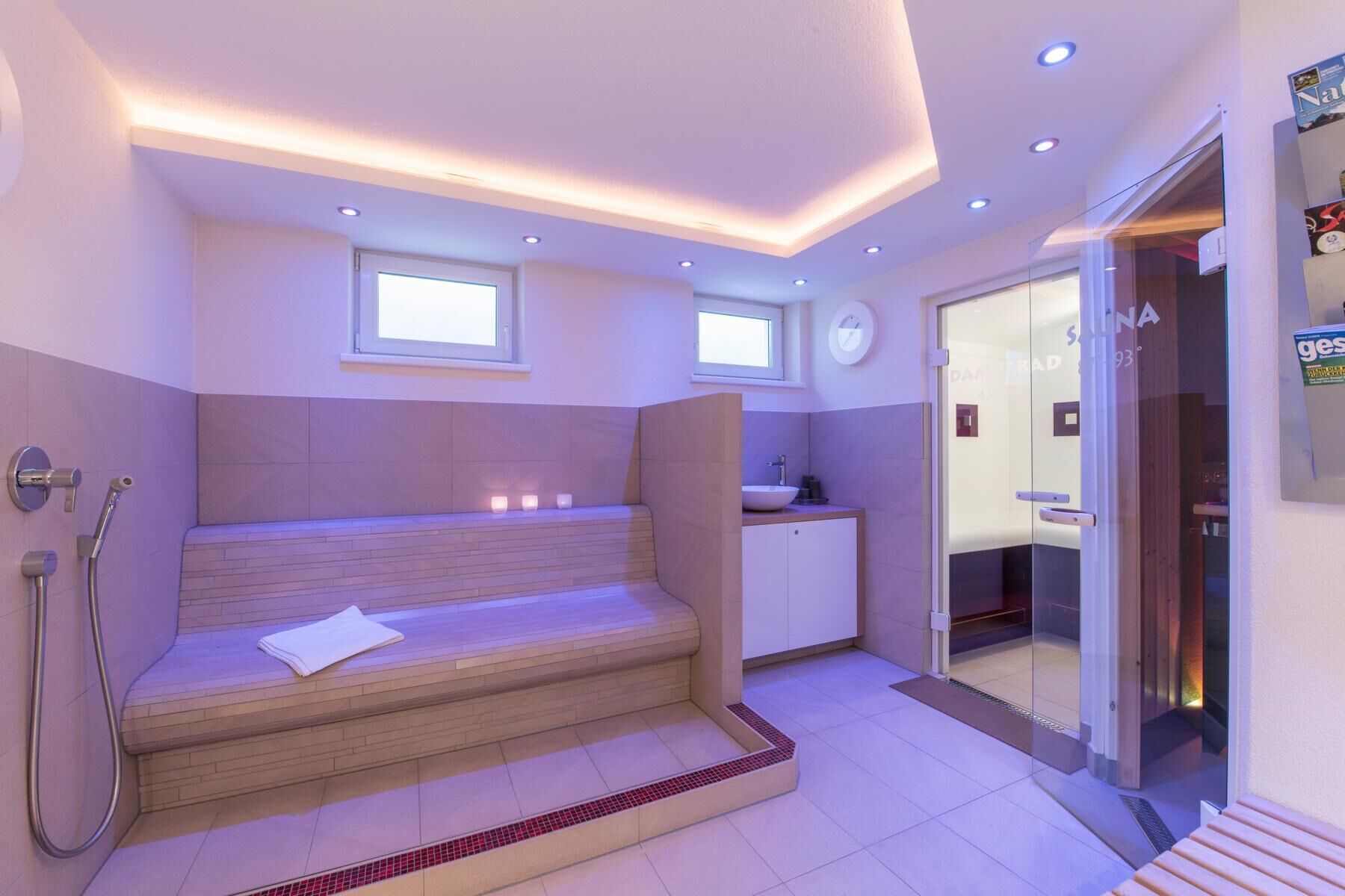 Sauna, steam room
