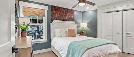 Iron/ironing board, travel crib, WiFi, bed sheets