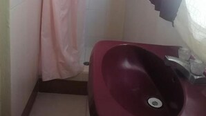 Habitación doble estándar, 2 camas matrimoniales | Baño | Regadera, toallas, jabón, shampoo
