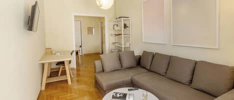 Economy Apartment, Balcony | Living area
