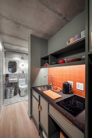 Full-sized fridge, microwave, stovetop, cookware/dishes/utensils - Madelanesuites (Capetown)