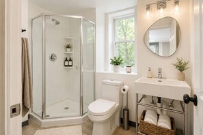Bathroom - Stylish Industrial Studio | Downtown Troy (troy)
