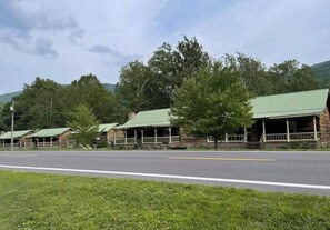 Exterior - Cozy 1-bedroom cabin w jacuzzi in serene Seneca Rocks with AC/heat pets welcome (Seneca Rocks)