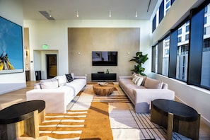 Deluxe Apartment, City View | Living area - District 3704 (Miami)