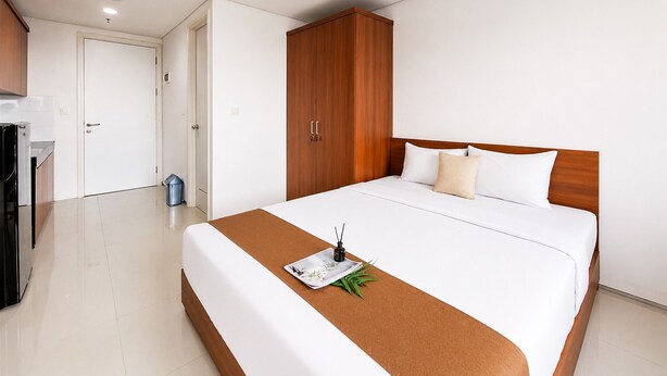Room - Bright And Comfortable Studio Room At Apartment Tuscany Residence (South Tangerang)