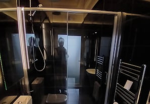 Shower, towels - Apartment Sleeps 2 with Sea Views (Prestwick)