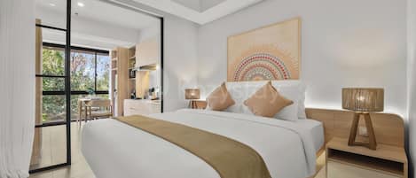 Apartamento, 1 habitación, vistas a la ciudad | Escritorio y espacio para trabajar con un portátil
