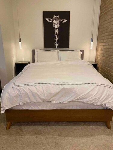 Urban studio loft with free parking and city views
