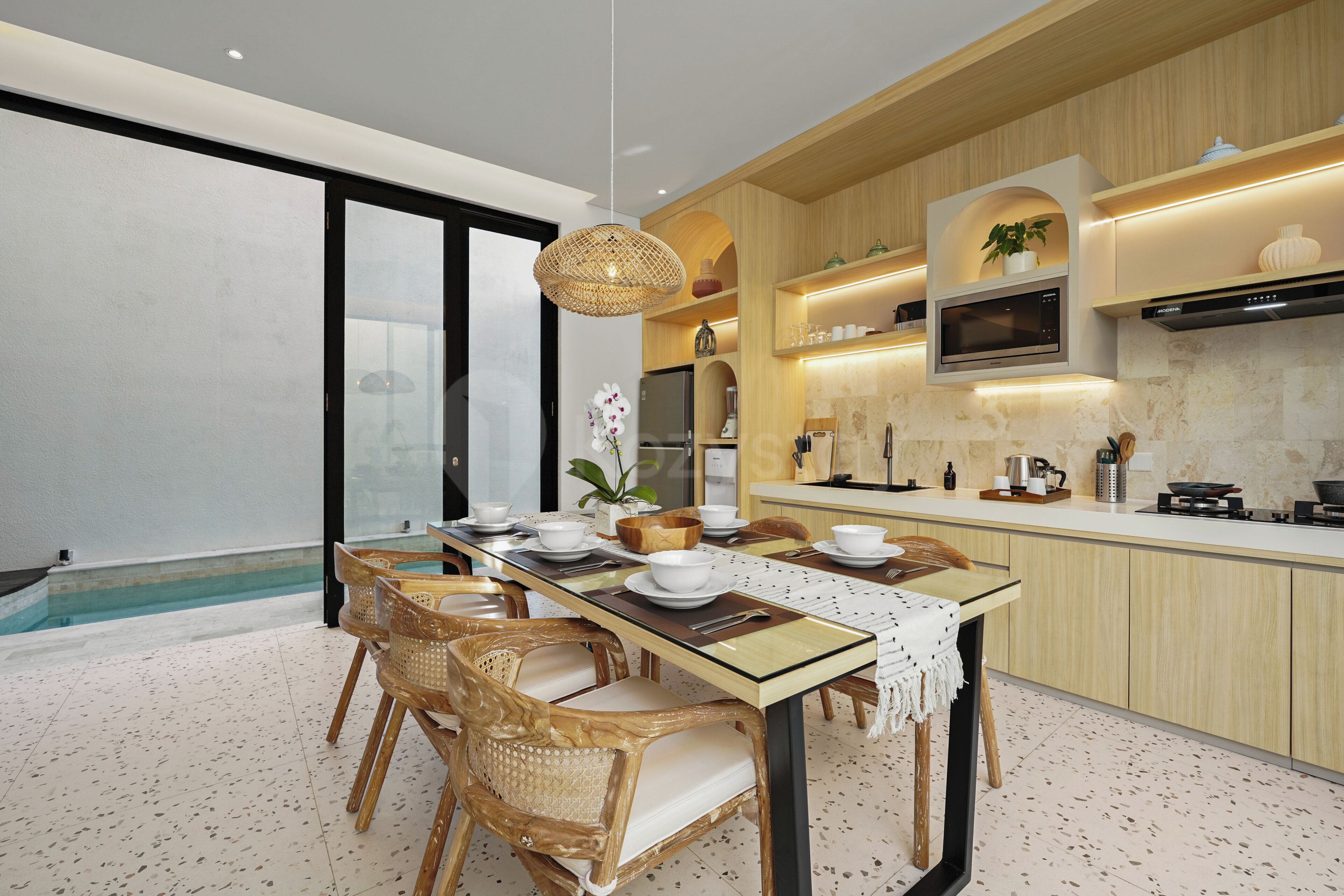 Villa, 3 Bedrooms, Pool View | Dining room