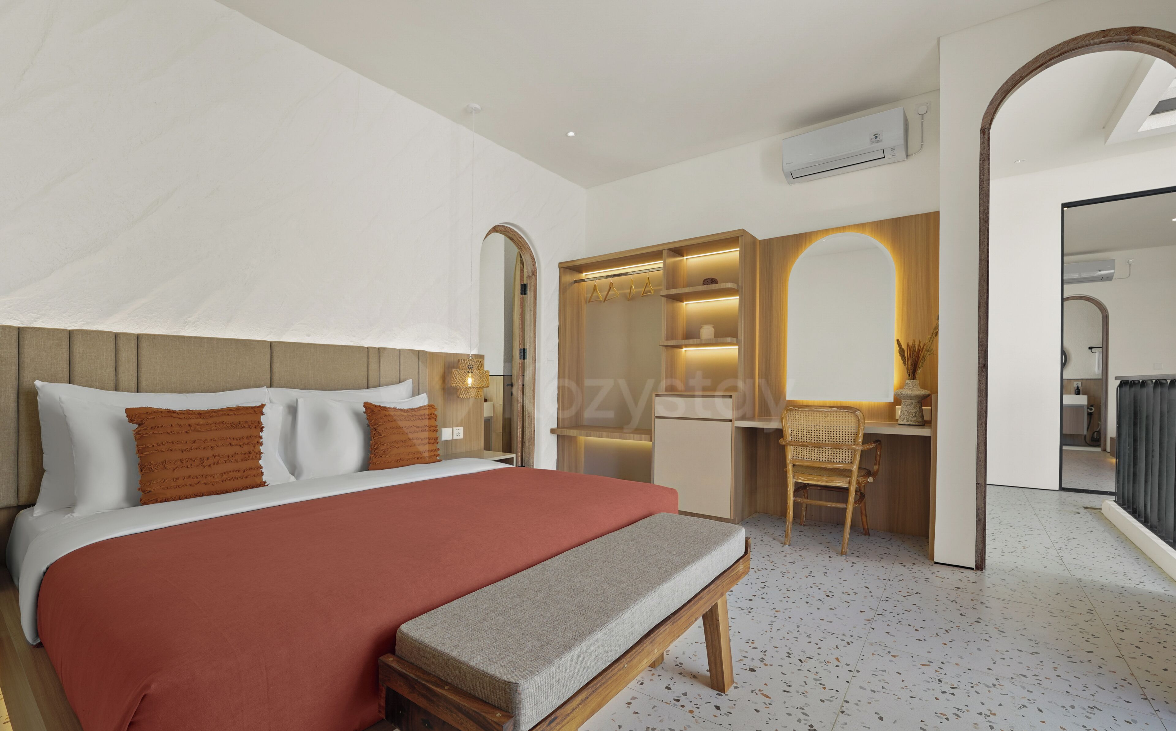 Villa, 3 Bedrooms, Pool View | Desk, laptop workspace, iron/ironing board, WiFi (free)