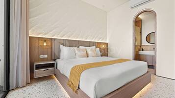 Villa, 3 Bedrooms, Pool View | Desk, laptop workspace, iron/ironing board, WiFi (free)