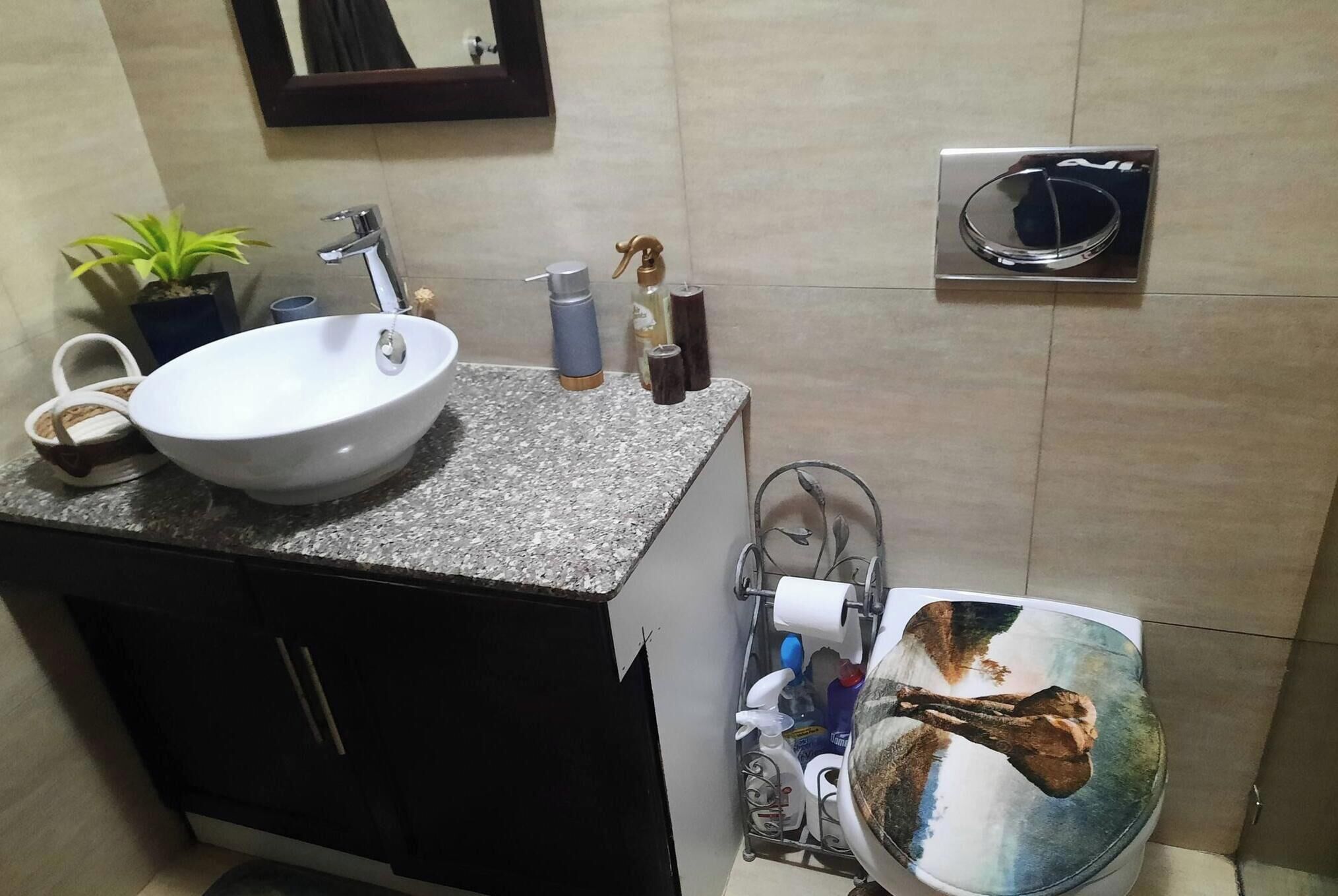 Douche, serviettes fournies