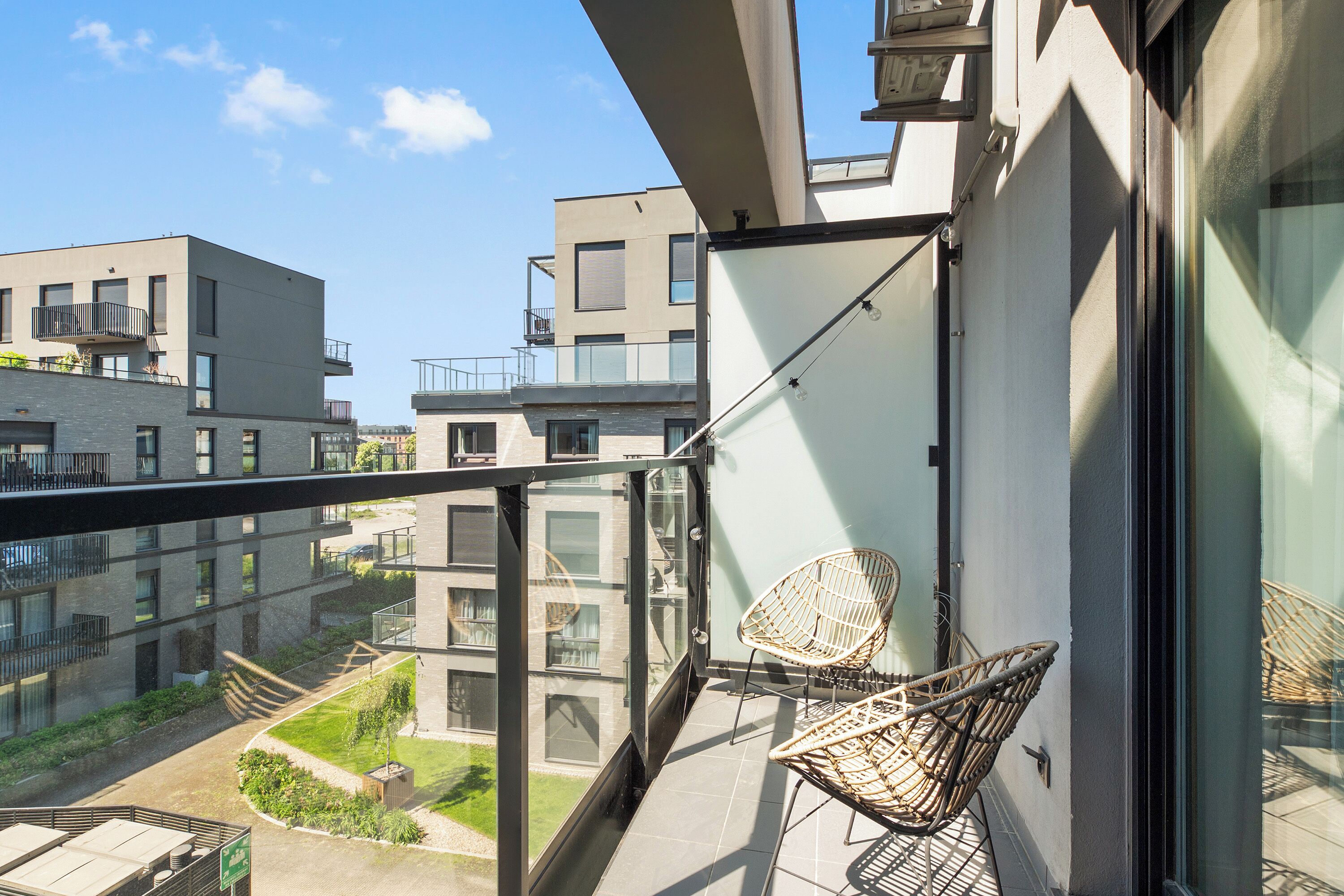 Appartement Confort, balcon, vue sur la cour intérieure | Terrain de l’hébergement 