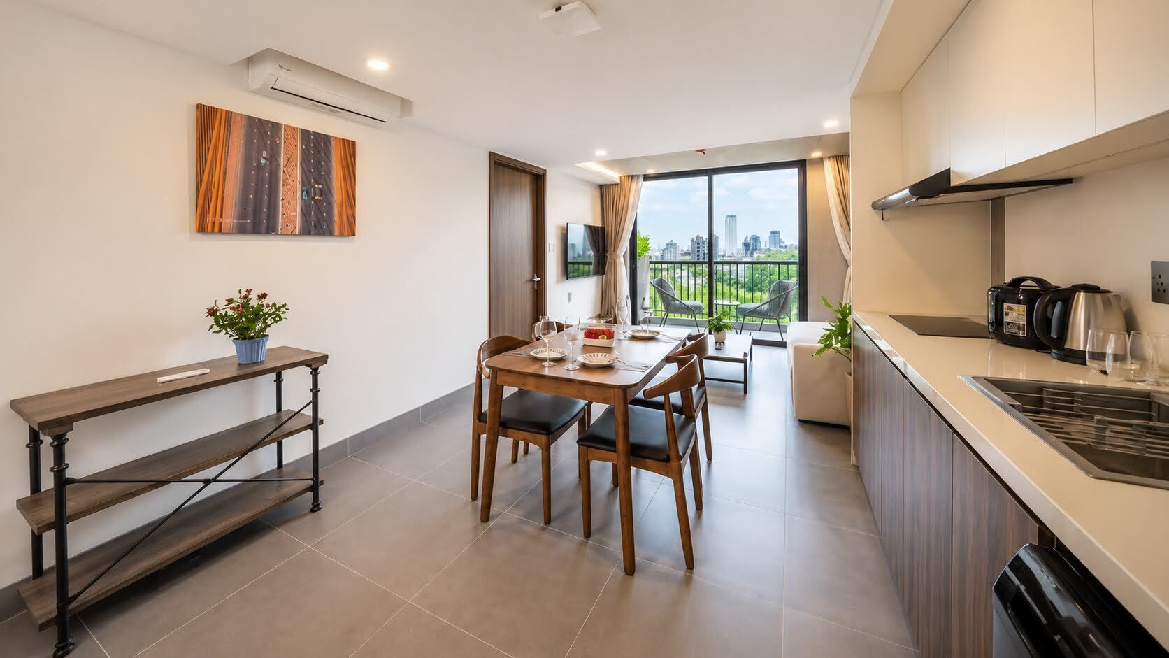 Apartemen Mewah, 2 kamar tidur, pemandangan pantai (VIP, Partial Ocean View) | Dapur pribadi
