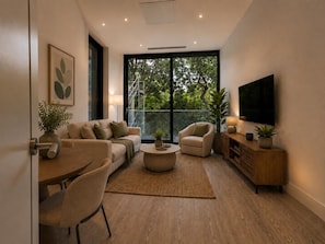 Living area - 1 & 2 Bed Chic Apartments near Battersea Central London FREE WIFI & AIRCON (London)