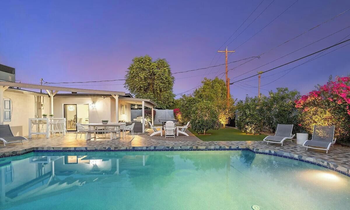 A heated pool
