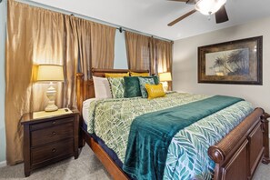 Room - Single-story Navarre home sleeping 9 across 4 bedrooms, just minutes from sugar-white Navarre Beach. Full kitchen, in-unit laundry, workspace, and a beach bag stocked with towels & life jackets. Perfect for an easy Gulf Coast family escape! (Navarre)