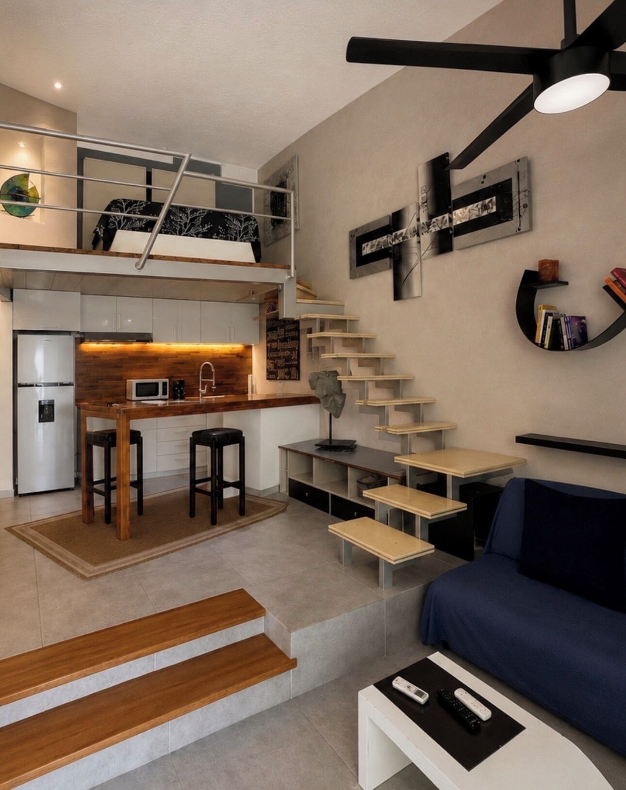 Estudio Confort, vista al mar | Caja de seguridad en la habitación, cortinas blackout y wifi gratis 