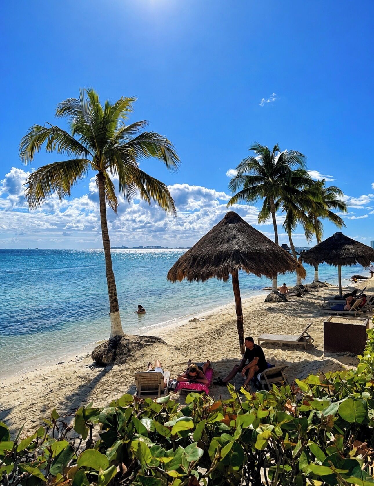 Private beach, white sand, sun-loungers, beach umbrellas