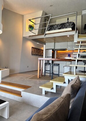 Estudio Confort, vistas al mar | Caja fuerte, cortinas opacas, wifi gratis