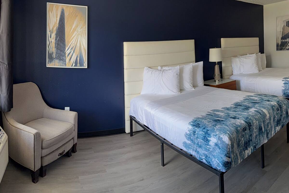 Deluxe Double Room | Laptop workspace, blackout curtains, iron/ironing board, free WiFi