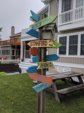 Outdoor dining - BethanyWalk to Beach Waterfront Canal 5 BR, 4 Full bath newly renovated House- (Bethany Beach)