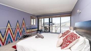 1 bedroom, desk, iron/ironing board, travel cot
