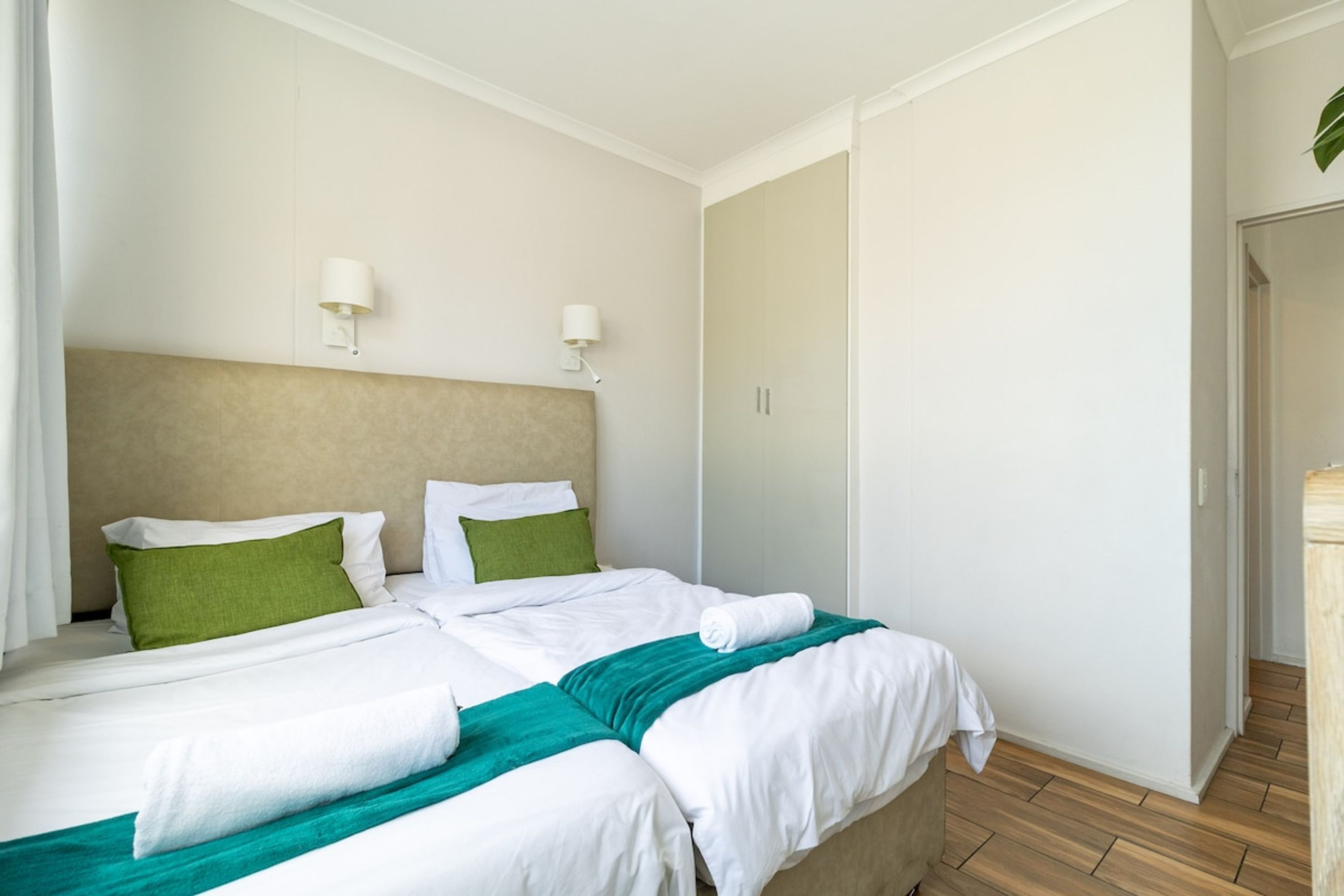 2 bedrooms, desk, iron/ironing board, travel cot