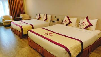 Standard Quadruple Room, City View | In-room safe, blackout drapes, soundproofing