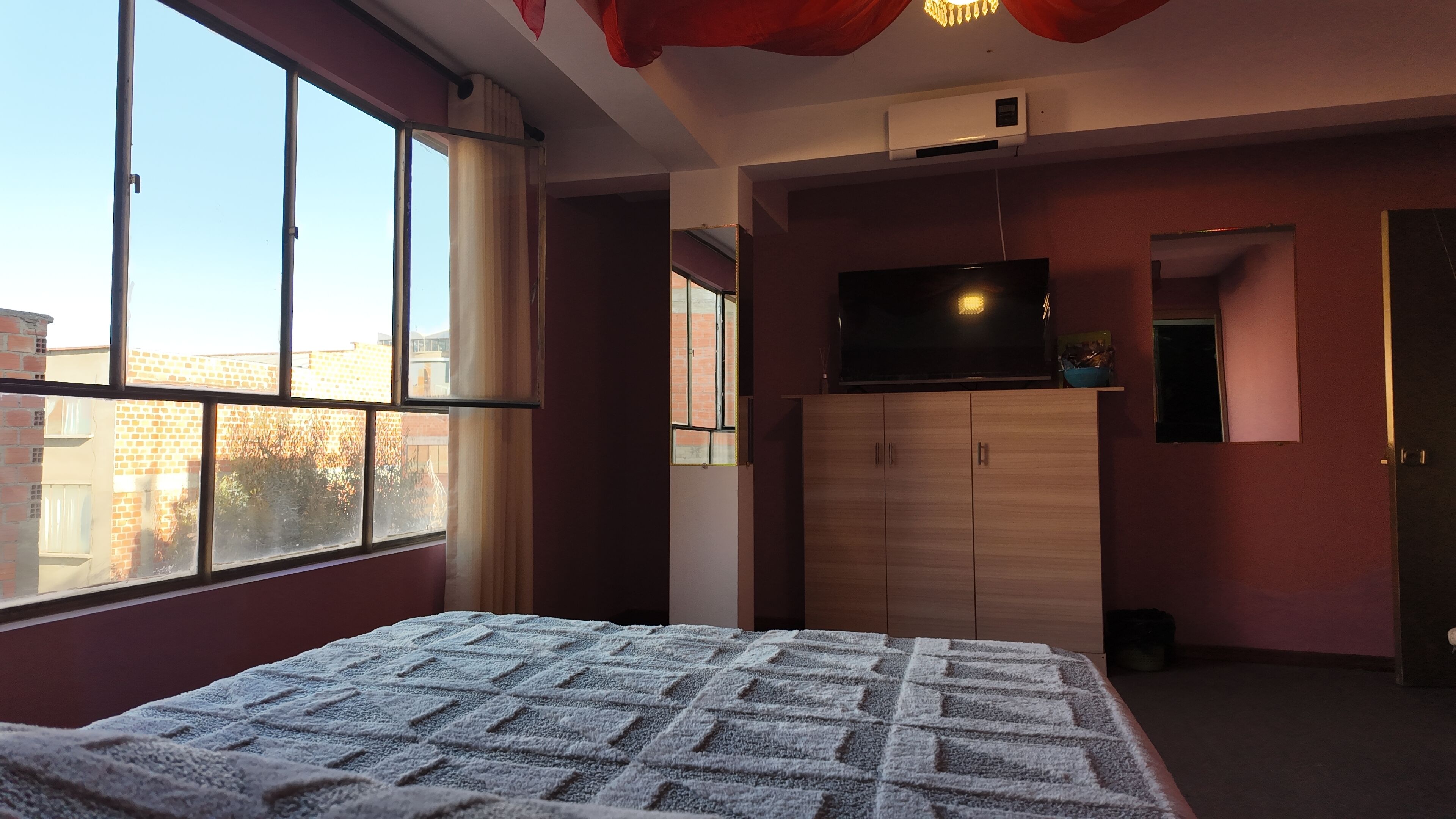 Comfort Double Room, City View | Desk, laptop workspace, blackout drapes, soundproofing
