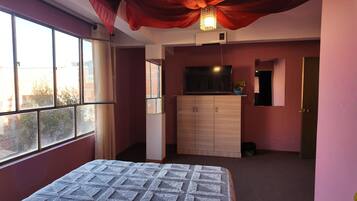 Comfort Double Room, City View | Desk, laptop workspace, blackout drapes, soundproofing