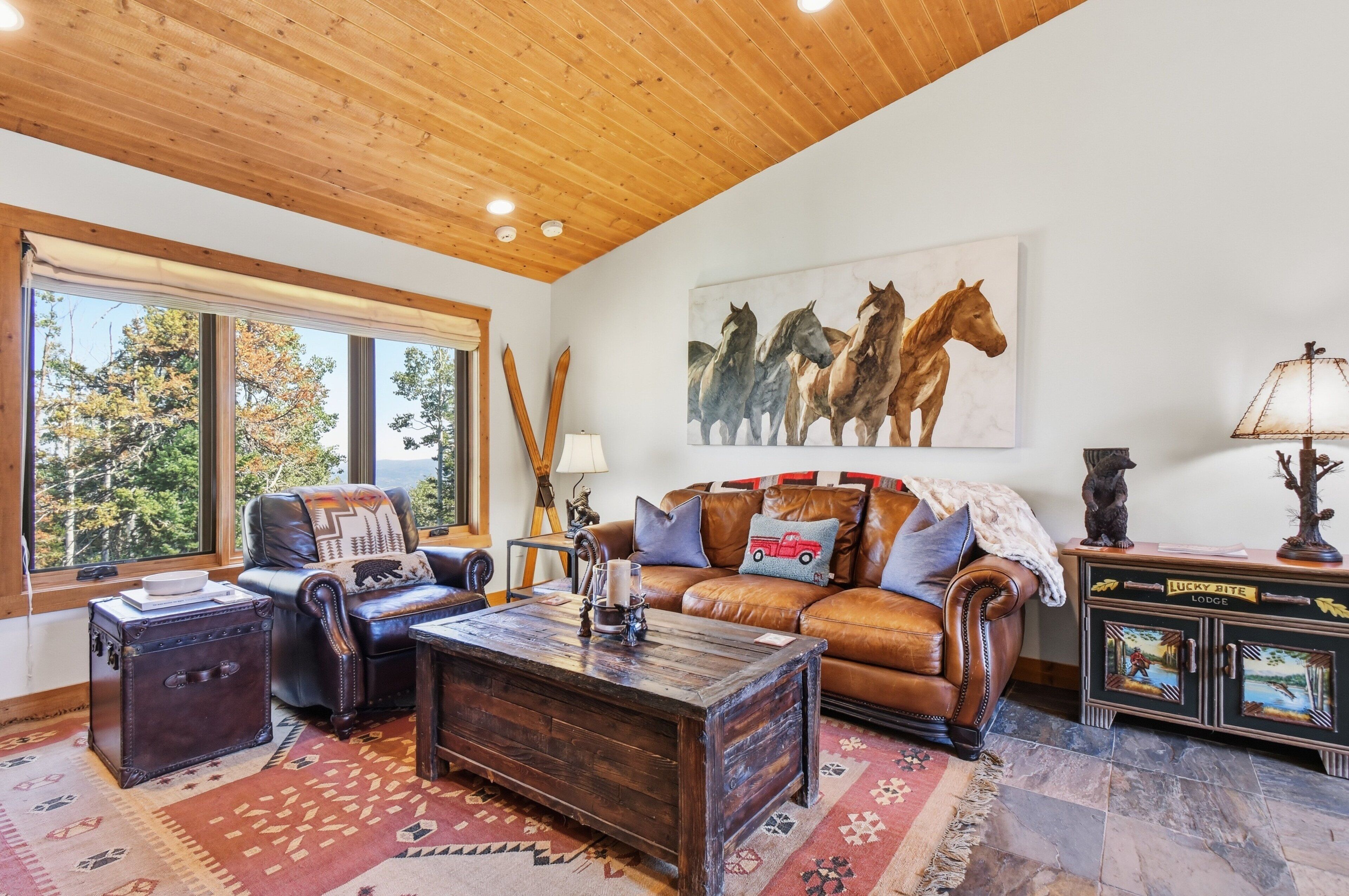 Smart TV, fireplace