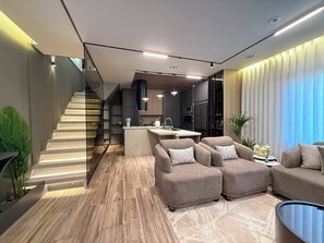 Living area - 3 bedroom apartment with roof and terrace stylish and modern (Irbid)
