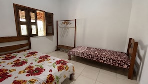 Desk, free WiFi, bed sheets