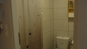 Secador de cabelo, toalhas de banho
