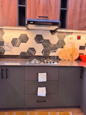 Apartamento conforto, vista para a cidade | Cozinha privada