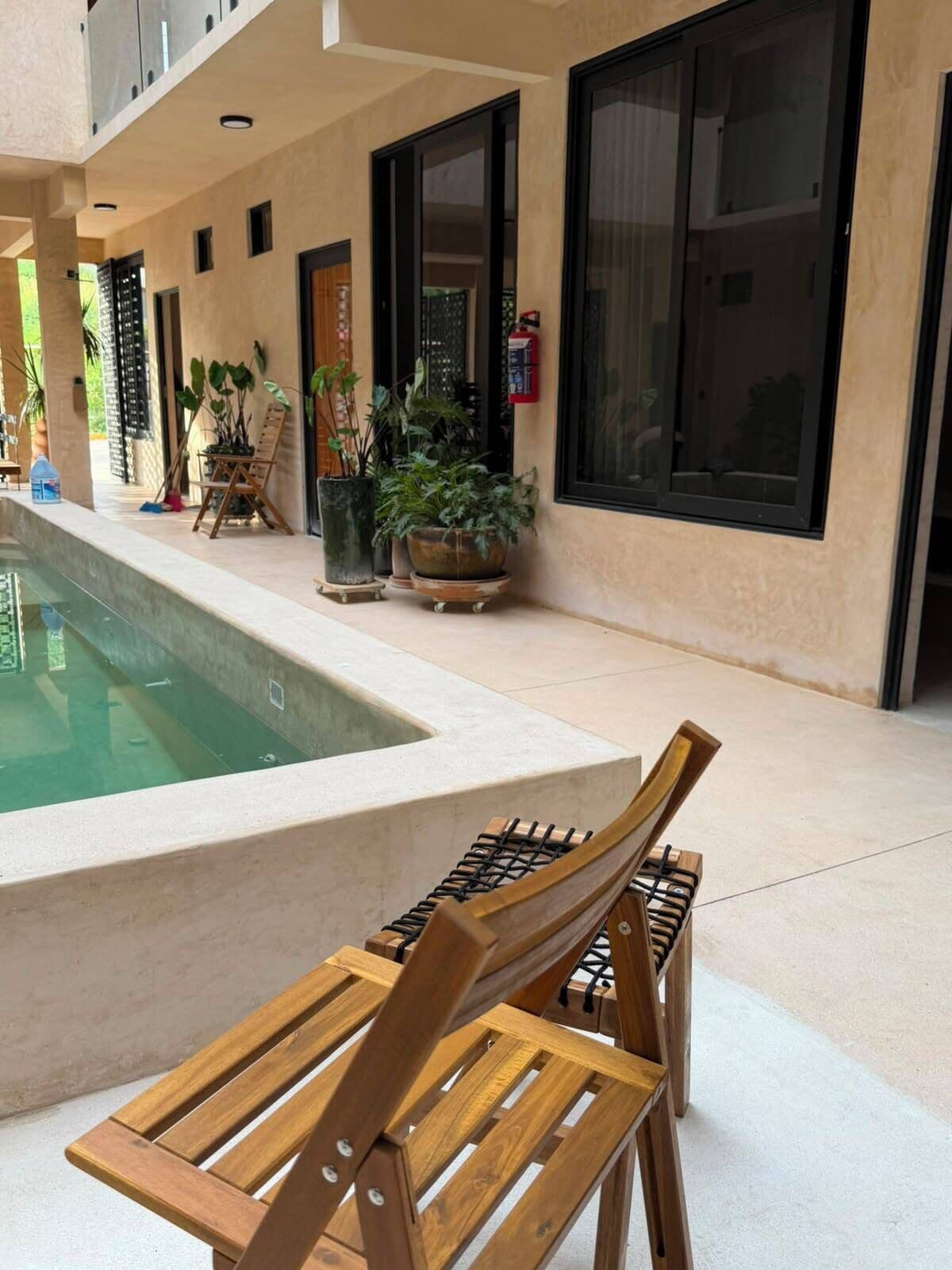 Indoor pool, outdoor pool