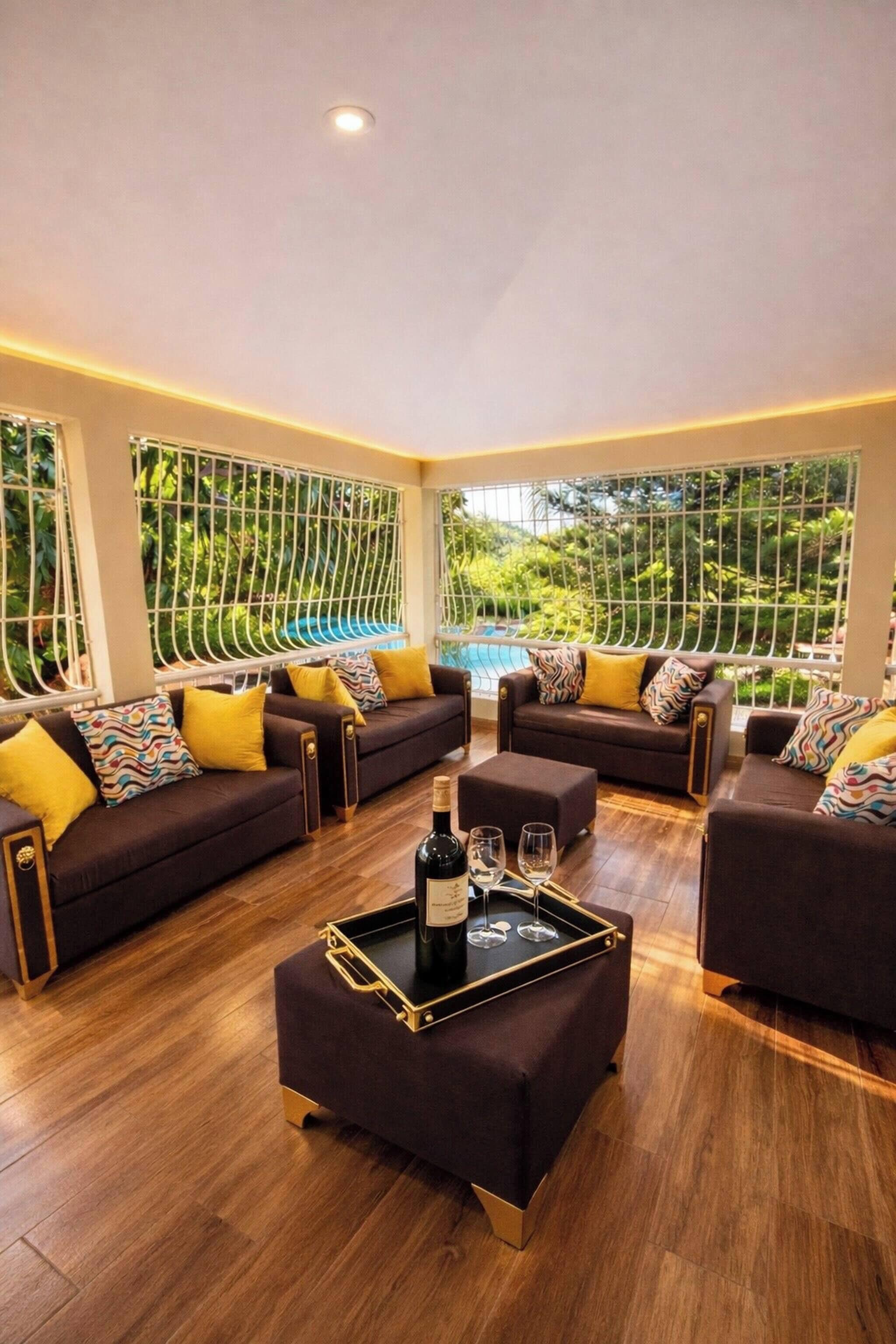 Ferienhaus, 5 Schlafzimmer, Raucher, eigener Pool | Wohnzimmer