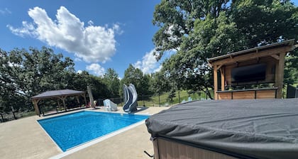6-Acre Lake Estate: Boat Dock, Pool, Hot Tub, Pond