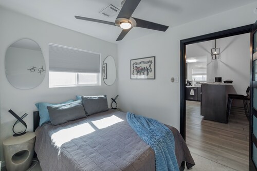 Modern 2-bedroom house with large parking lot