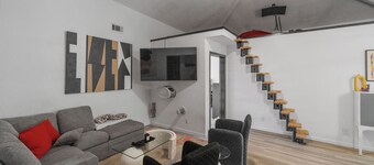 Modern 2-bedroom house with large parking lot