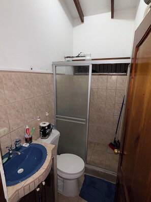 Dusche, Handtücher, Seife, Toilettenpapier