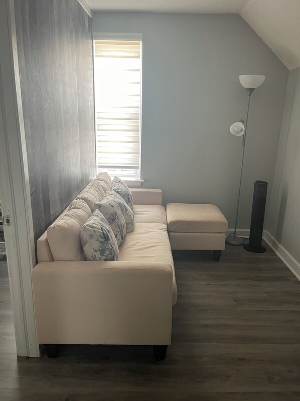 Living area - A cute apartment located in downtown St. Thomas. Family friendly environment. (St. Thomas)