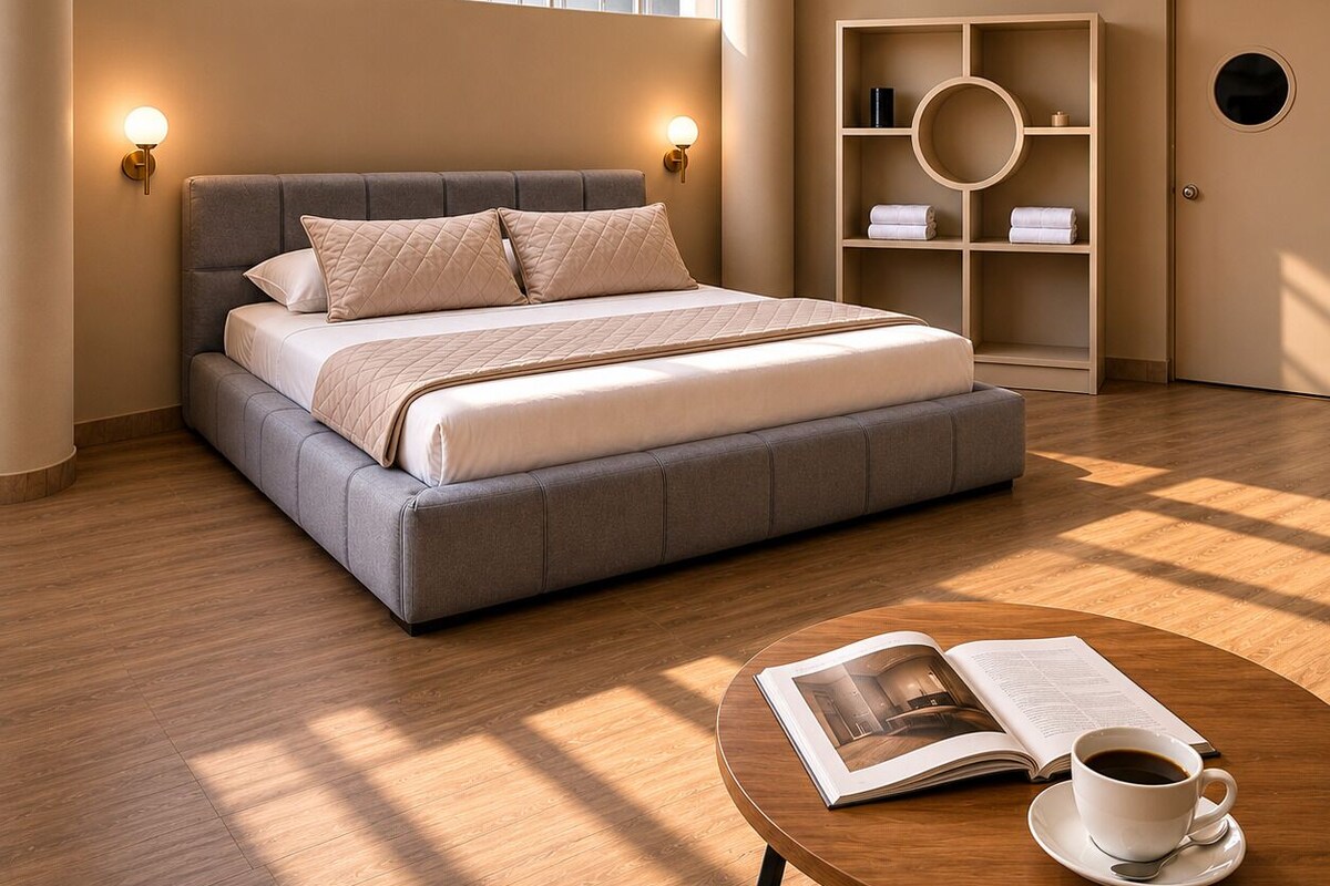 Premium bedding, minibar, laptop workspace, soundproofing